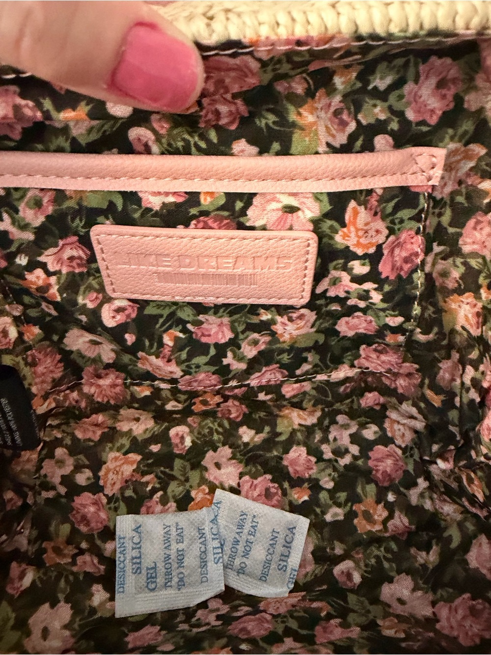 Like Dreams Straw Bow Crossbody Bag Pink NWT Bridal Shower Vacation - Picture 5 of 6